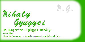 mihaly gyugyei business card